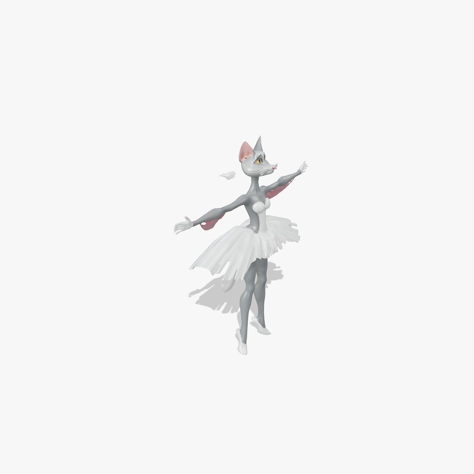 Ballet Cat Dancer model pack